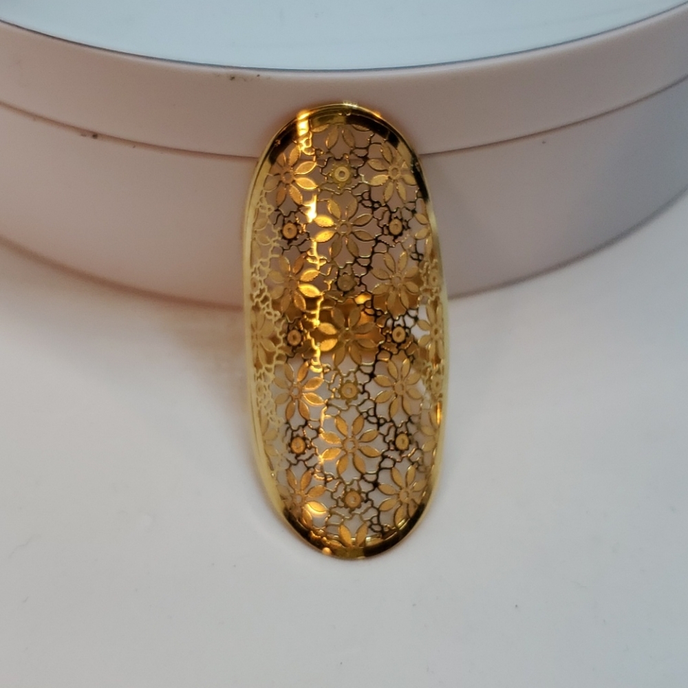 EFFY full over knuckle to knuckle ring, 14kt